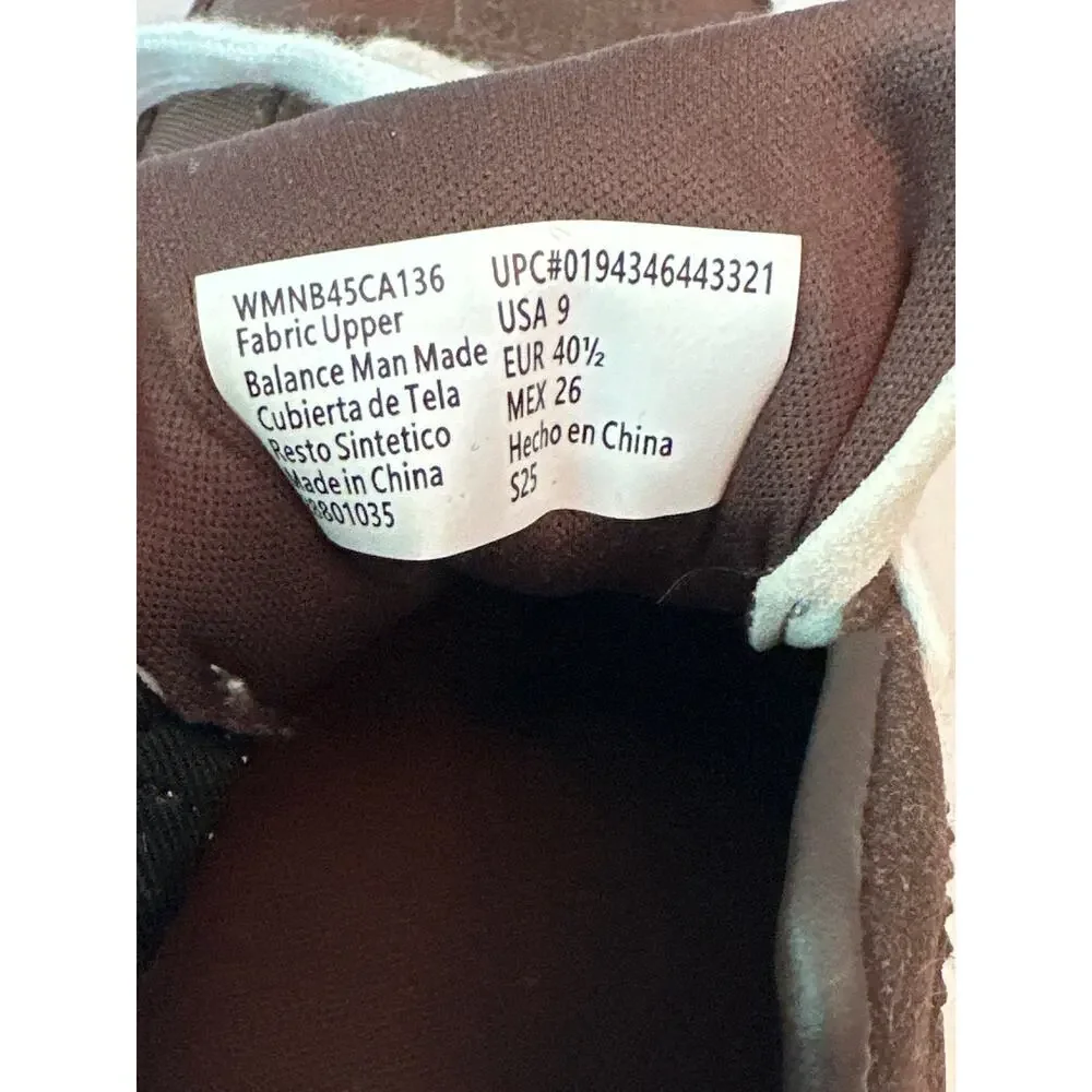 No Boundaries Retro Sneakers Women 9 Brown White Suede Look Y2K Terrace